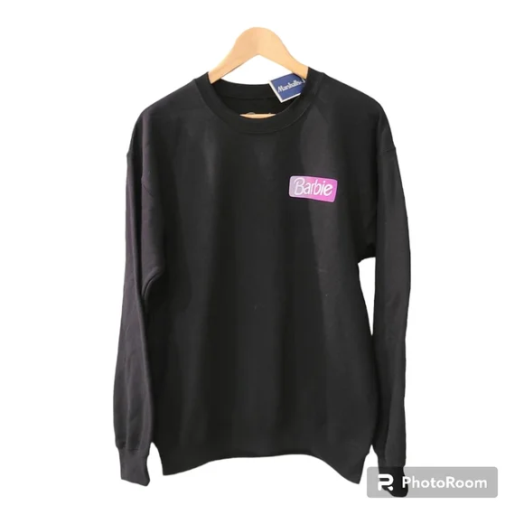 Barbie Dream Car Sweatshirt Black Size M Barbie Movie Purple Corvette - Picture 4 of 10